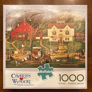 Charles Wysocki 1000 piece puzzle. “Fireside Companions.”